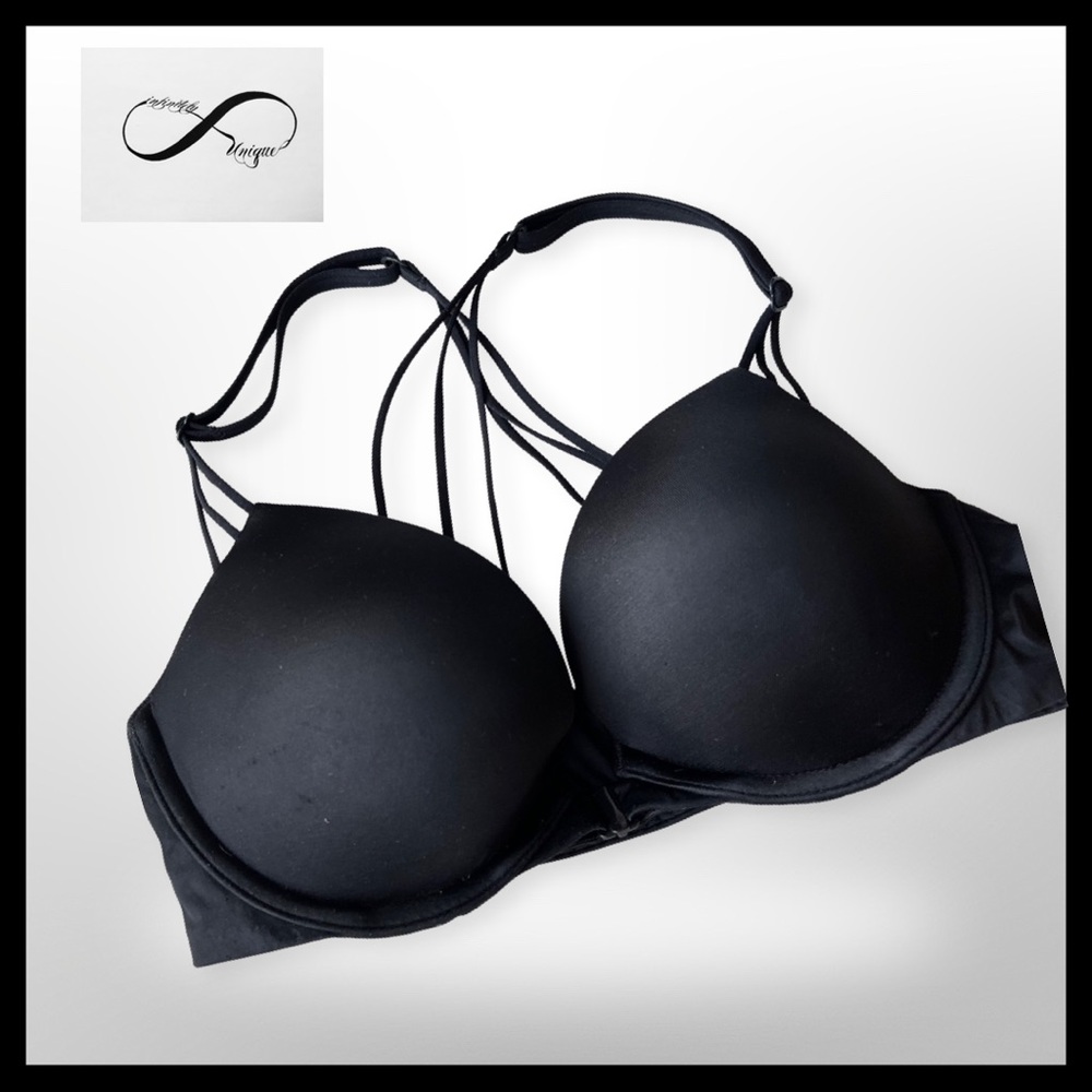 VS Very Sexy Satiny Black push up bra-32C